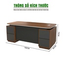 Bàn Giám Đốc Hiện Đại Yếm Sọc Đối Xứng - BGĐ116 1