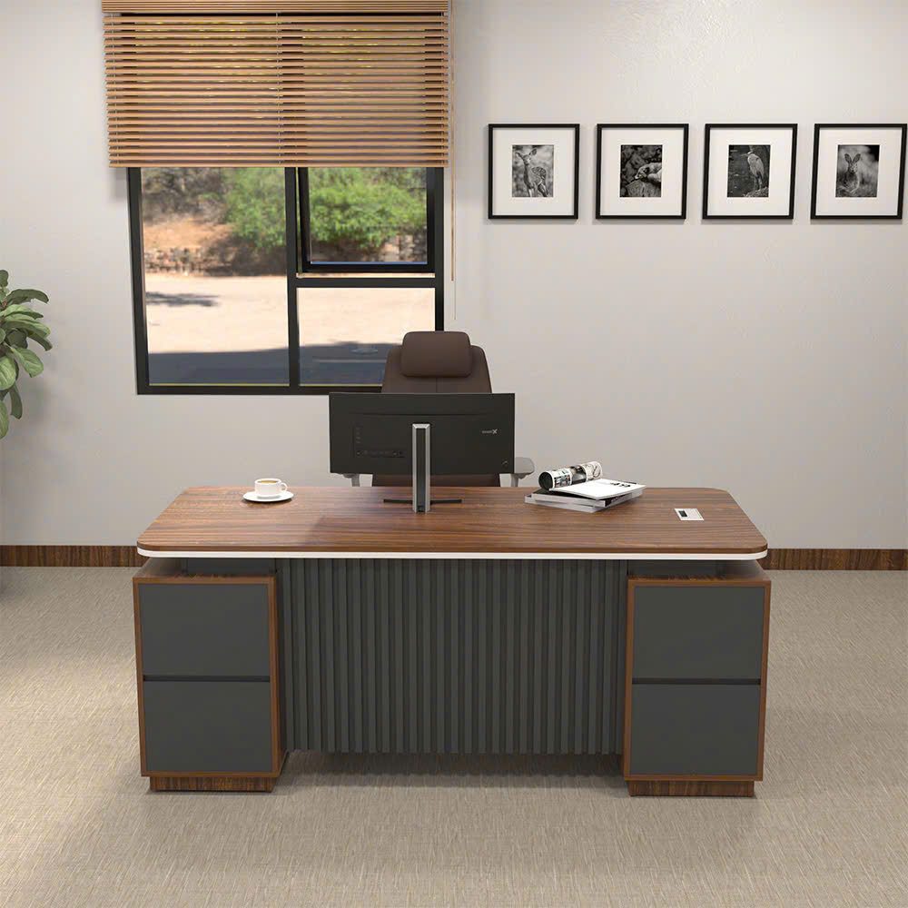 [BGĐ116] Bàn Giám Đốc Hiện Đại Yếm Sọc Đối Xứng - BGĐ116