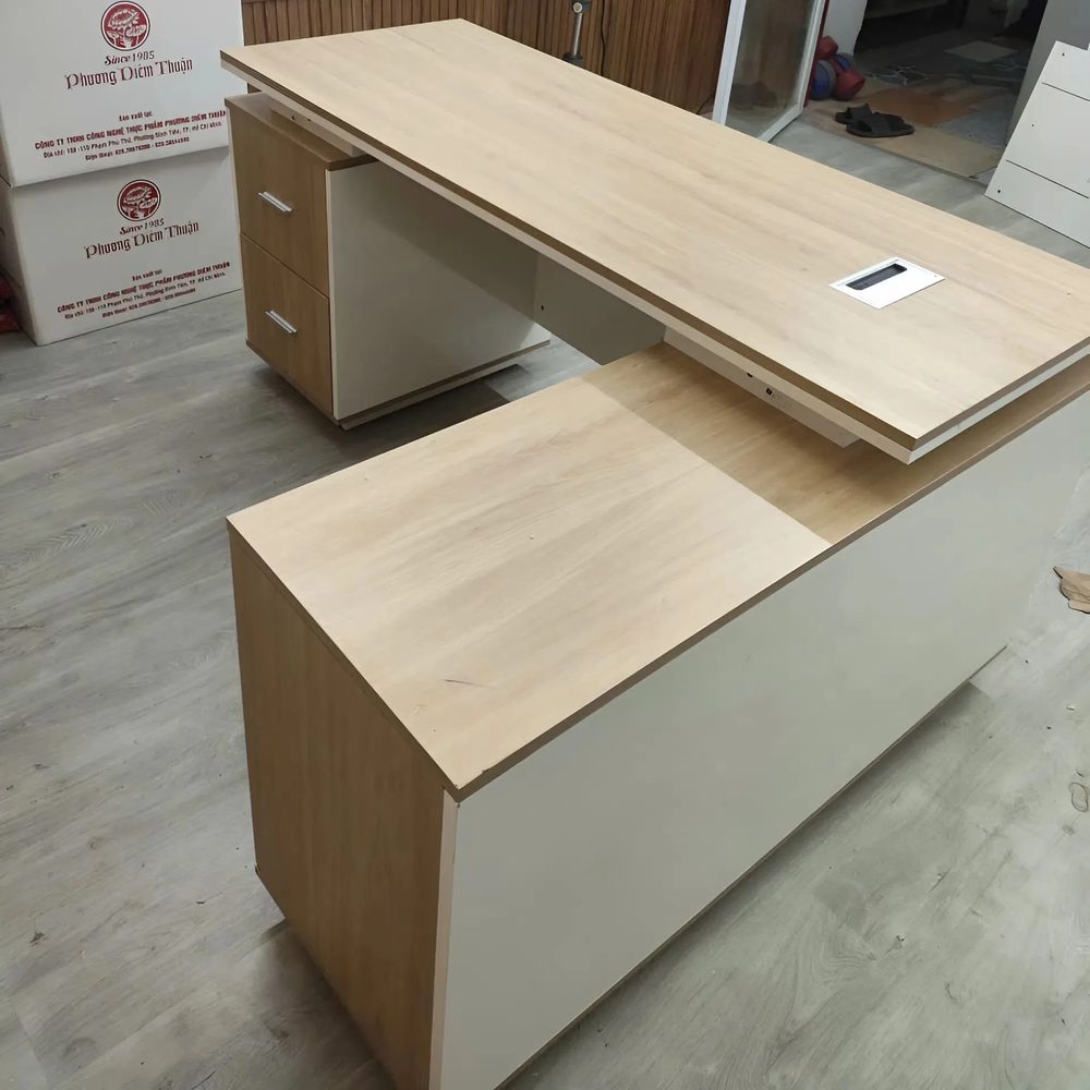 Bàn Giám Đốc Gỗ MDF Kết Hợp Hộc Tủ Đôi - BGĐ113 5