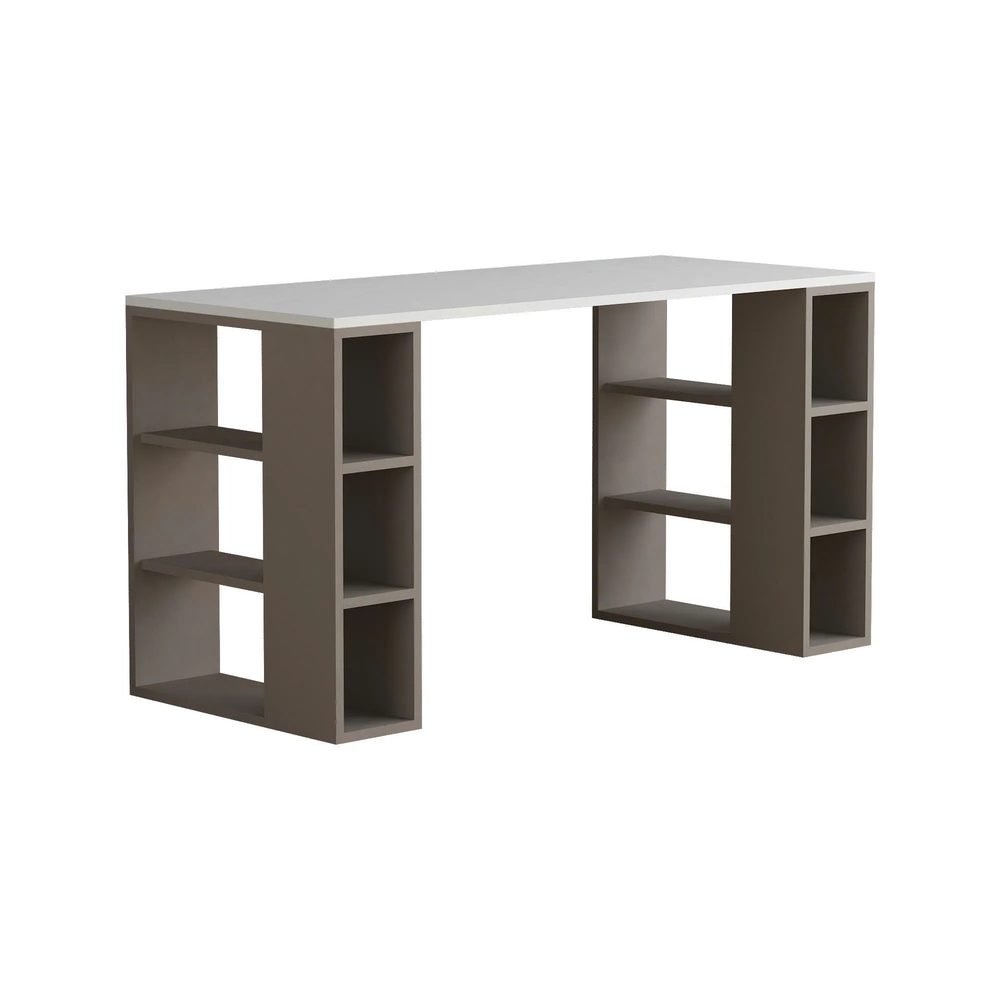 Bàn Làm Việc Gỗ Tích Hợp Kệ Sách Hai Bên - BG58 4