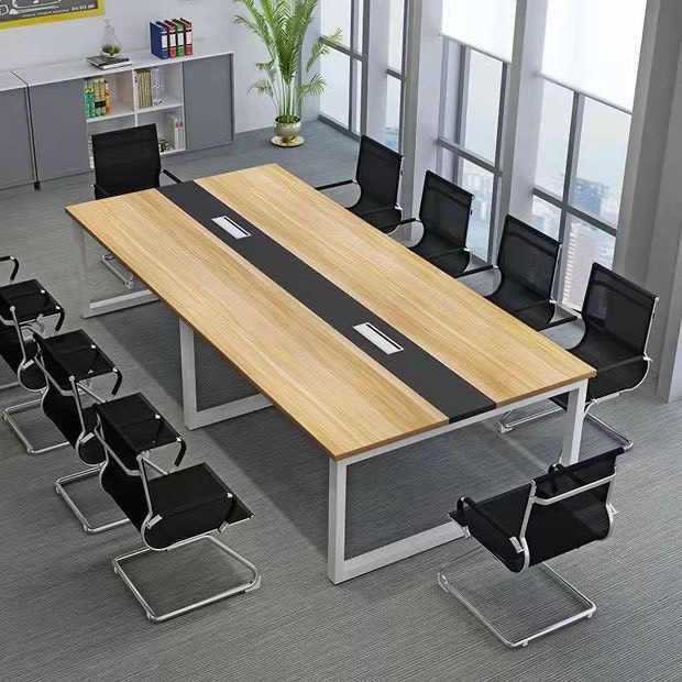 Bàn Làm Việc Văn Phòng Chân Trắng Mặt Gỗ 3m6 - BH21 2