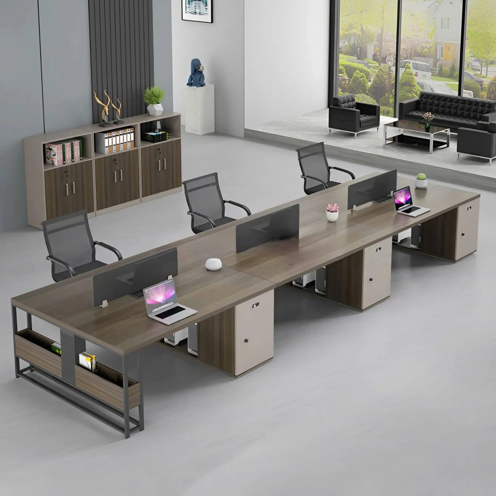 Cụm Bàn Làm Việc 6 Người Vách Ngăn Che Tinh Tế - BC99 2