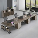 [BC99] Cụm Bàn Làm Việc 6 Người Vách Ngăn Che Tinh Tế - BC99
