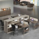 Cụm Bàn Làm Việc 4 Người Kết Hợp Kệ Lưu Trữ Trung Tâm - BC96 1