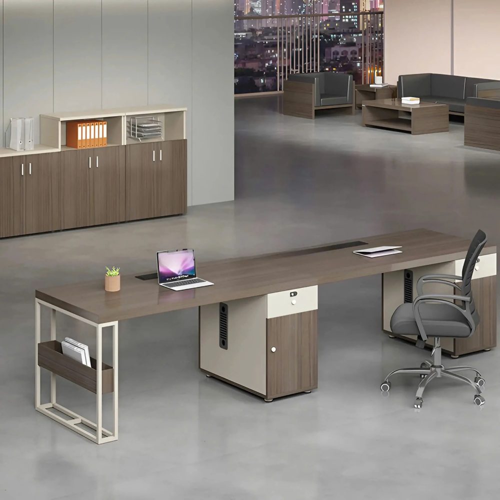 Cụm Bàn Làm Việc 2 Người Kết Hợp Tủ Cá Nhân Tinh Tế - BC95 4