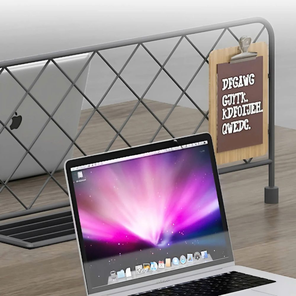 Cụm Bàn Làm Việc 8 Người Chân Sắt Tích Hợp Kệ - BC94 3