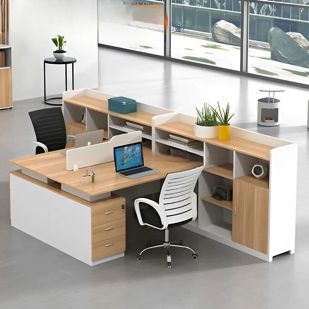 Cụm Bàn Làm Việc 2 Người Kệ Tủ Siêu Đa Năng - BC92 2