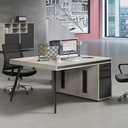 Cụm Bàn Làm Việc 2 Người Chân Sắt Kèm Hộc Tủ Cá Nhân - BC91 2