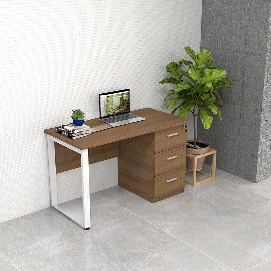 Bàn Làm Việc Văn Phòng Chân Sắt Có Hộc - BLV29 5