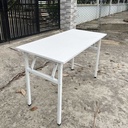 Bàn Làm Việc Văn Phòng Chân Gấp Khung Trắng - BLV12 1