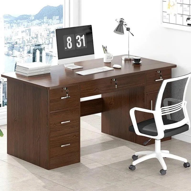 Bàn Làm Việc Gỗ Hai Tủ Nhiều Ngăn Kéo Cao Cấp - BG81 3