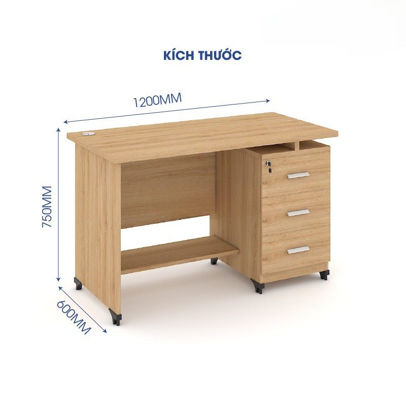 Bàn Làm Việc Văn Phòng Gỗ Có Hộc - BG43 4