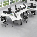 Cụm Bàn Làm Việc 6 Người Kiểu Dáng Lượn Sóng Độc Đáo - BC89 1