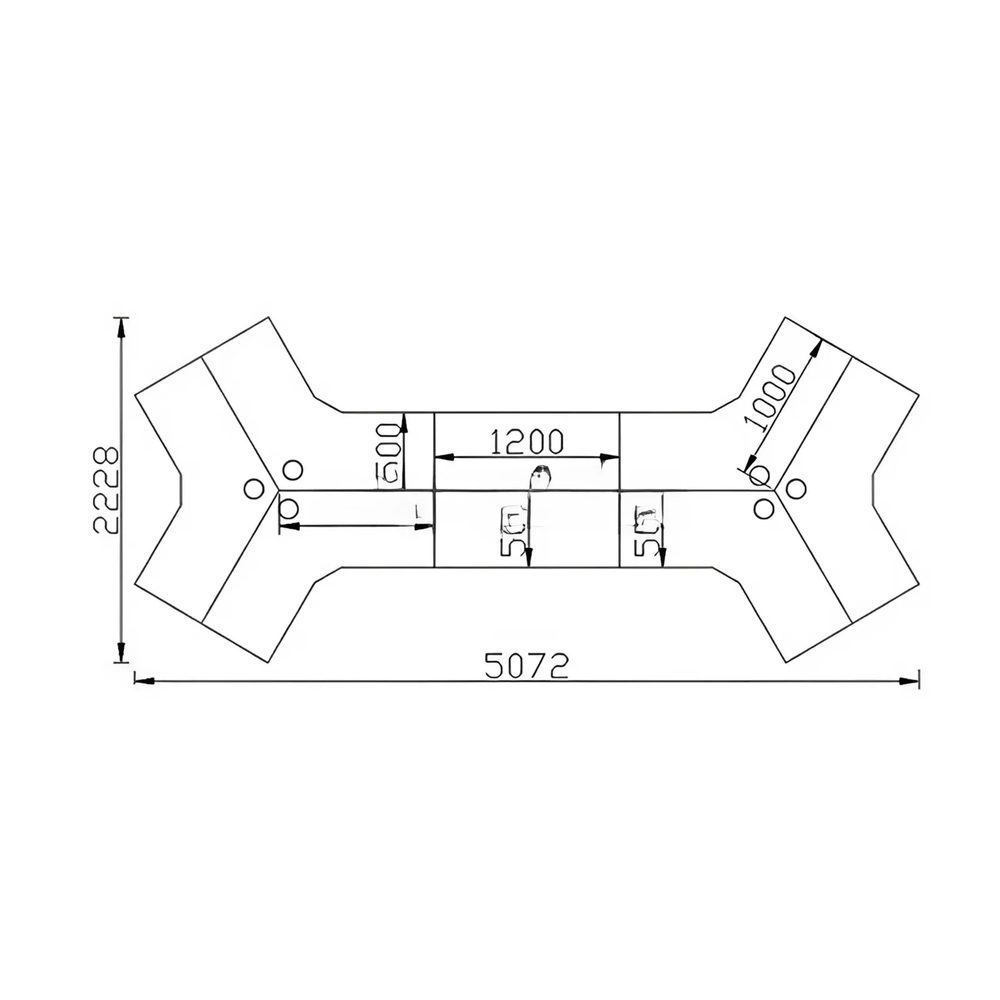 Cụm Bàn Làm Việc 8 Người Lượn Sóng Chân Côn - BC85 3