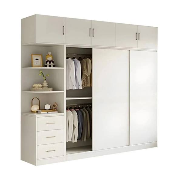 Tủ Quần Áo Cửa Lùa Có Kệ Mở Và 3 Ngăn Kéo 1