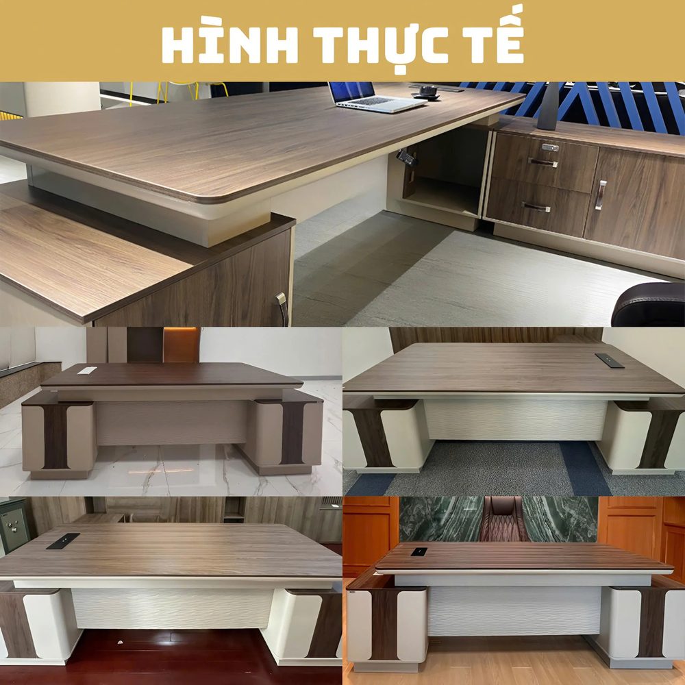 Bàn Giám Đốc Hiện Đại Họa Tiết Sóng Nổi - BGĐ99 4