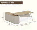 Bàn Giám Đốc Góc L Hiện Đại Mặt Gỗ Chân Sắt - BGĐ95 1