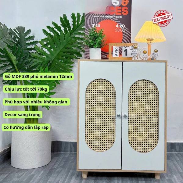 Kệ Giày Dép Cửa Lưới Mây Hiện Đại 1