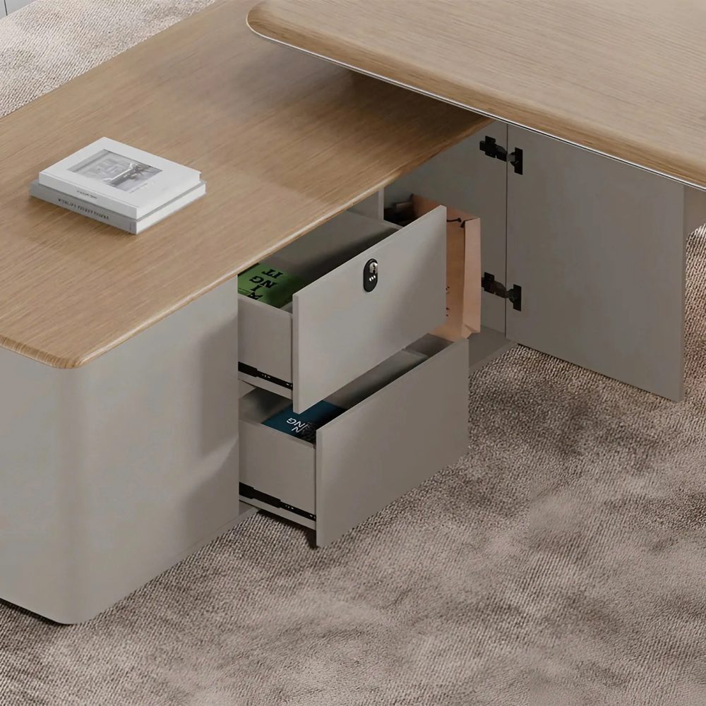 Bàn Giám Đốc Góc L Đa Năng Kiểu Mới - BGĐ94 5