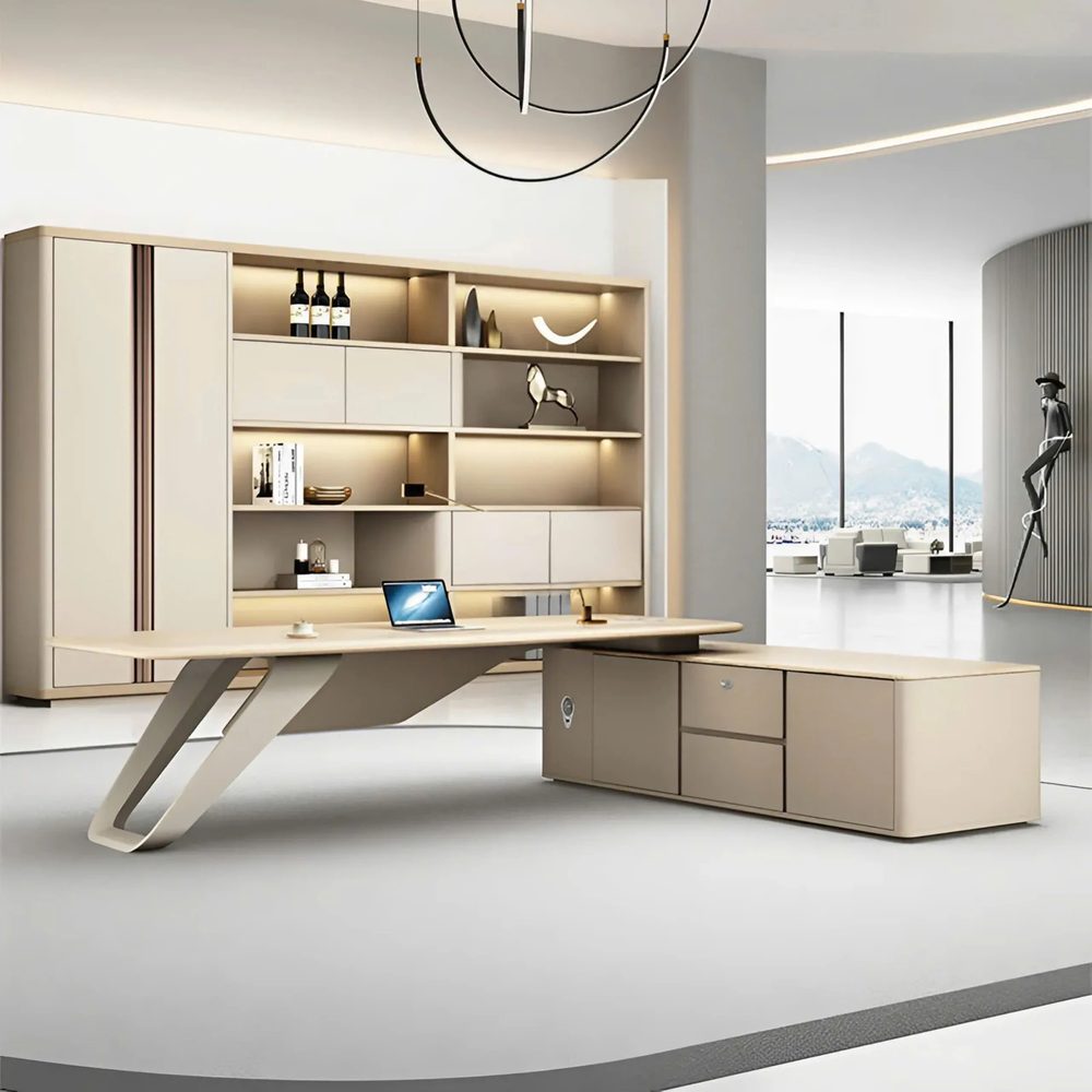Bàn Làm Việc Giám Đốc Góc L Có Hộc - BGĐ93 1