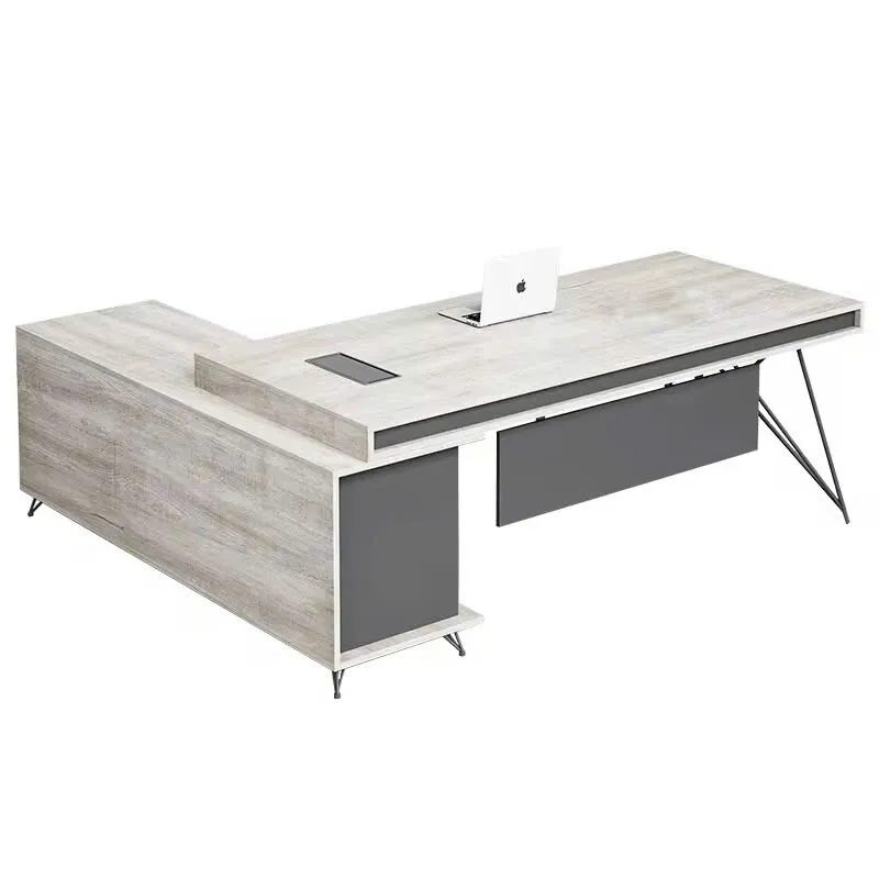 Bàn Giám Đốc Góc L Chân Côn Nhập Khẩu - BGĐ91 2