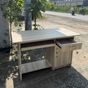 Bàn Làm Việc Gỗ Hộc Đầy Có Gác Chân - BG4 4