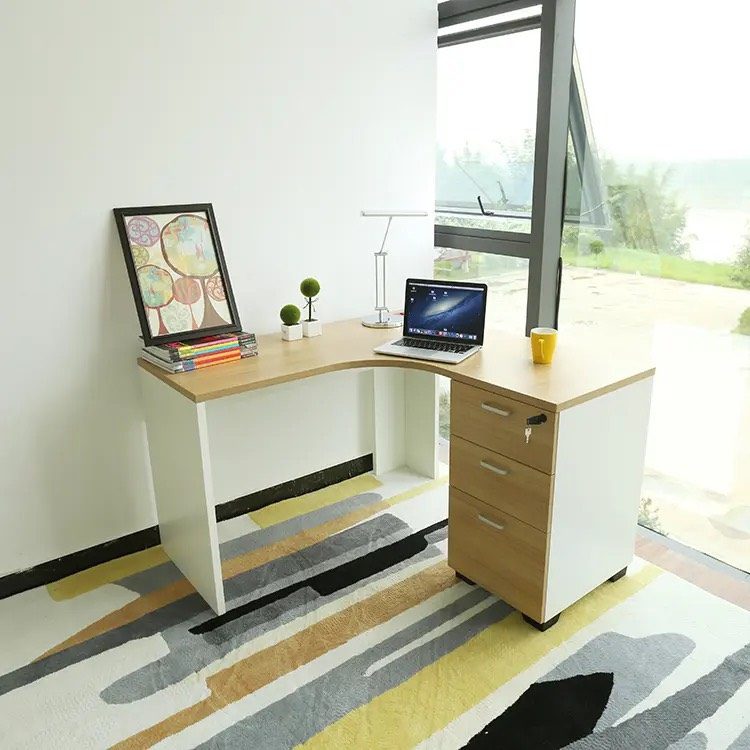 Bàn Làm Việc Văn Phòng Gỗ MDF Góc Chữ L - BG46 1