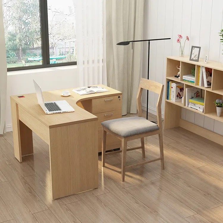 Bàn Làm Việc Văn Phòng Gỗ MDF Góc Chữ L - BG46 2