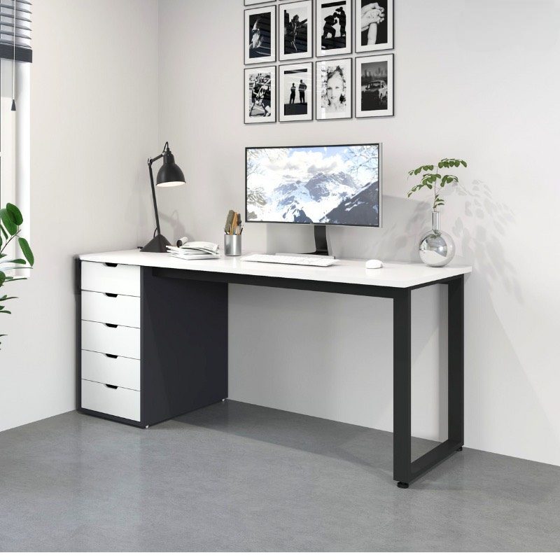 Bàn Làm Việc IKEA Chân Sắt Tiện Lợi - IK4 5