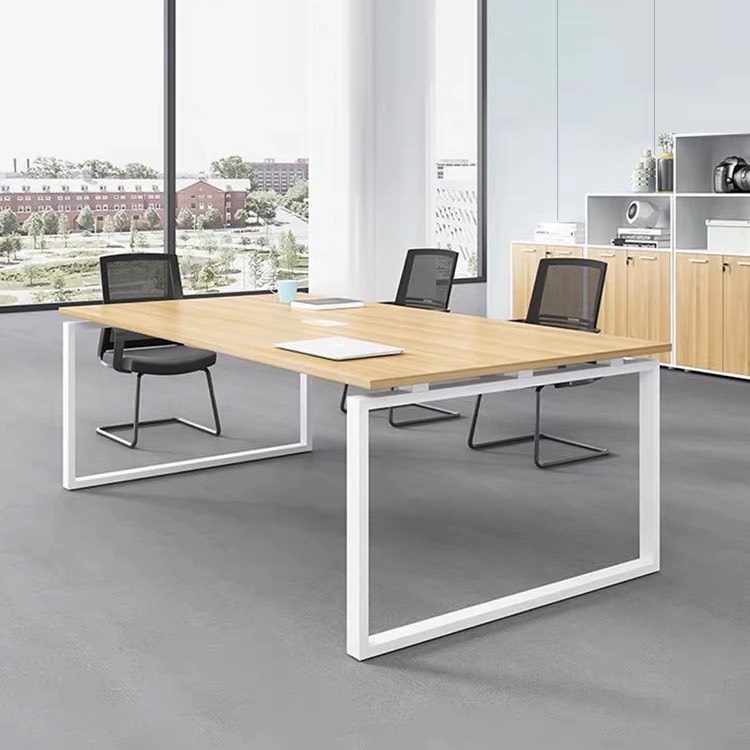 Bàn Họp Văn Phòng Gỗ Chân Sắt Vuông - BH46 2