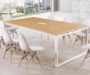 Bàn Họp Văn Phòng Gỗ Chân Sắt Vuông - BH46 3