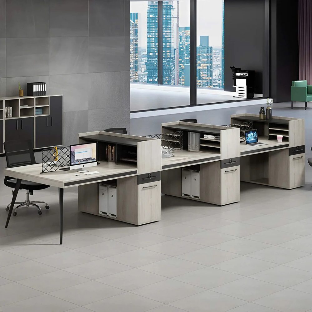 [BC80] Cụm Bàn Làm Việc 6 Người Hiện Đại Cho Văn Phòng - BC80