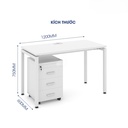 Bàn Làm Việc Văn Phòng Chân Sắt Chân Oval - BLV37 3