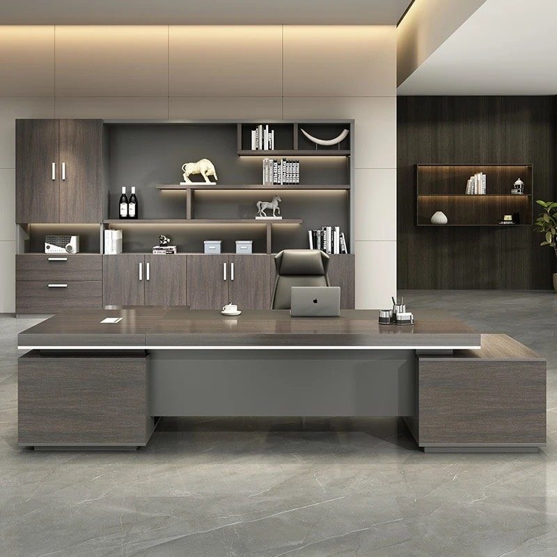 Bàn Giám Đốc Góc L Có Tủ Phụ - BGĐ10 2