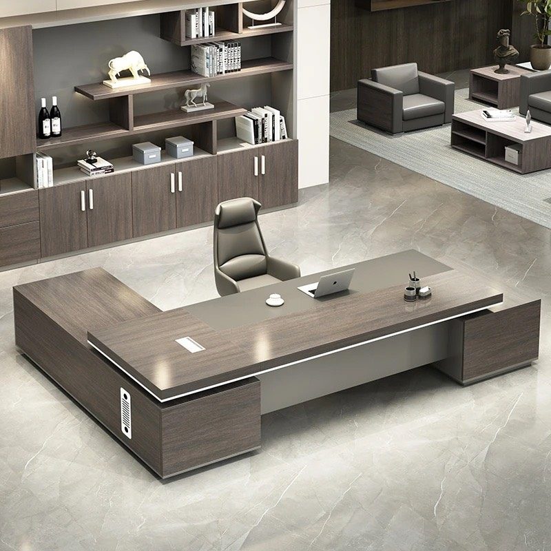 [GĐL08] Bàn Giám Đốc Góc L Có Tủ Phụ - BGĐ10