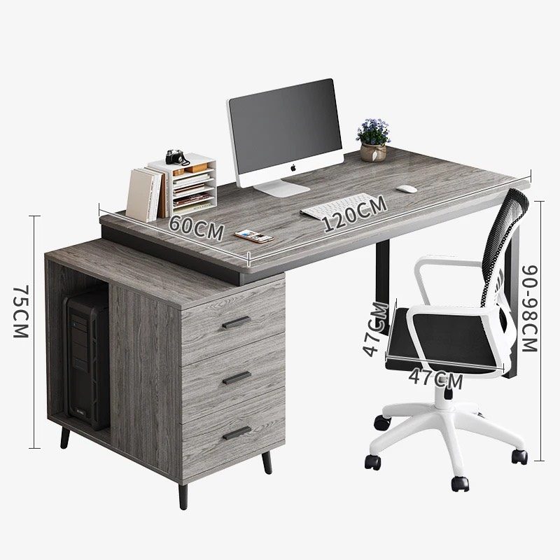 Bàn Làm Việc Văn Phòng IKEA Có Hộc Tủ 3 Ngăn- BLV48 1