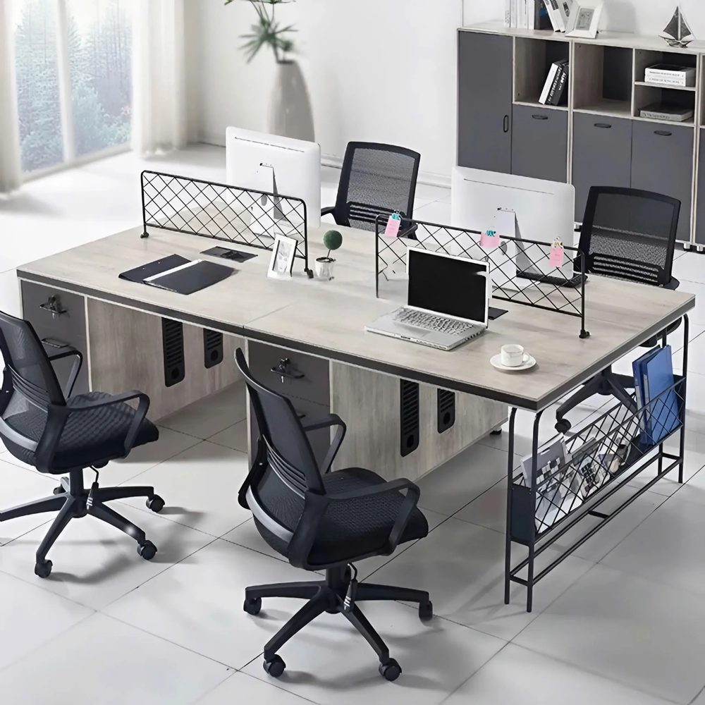 Cụm Bàn Nhóm 4 Người Hiện Đại Có Hộc Tủ - BC70 3