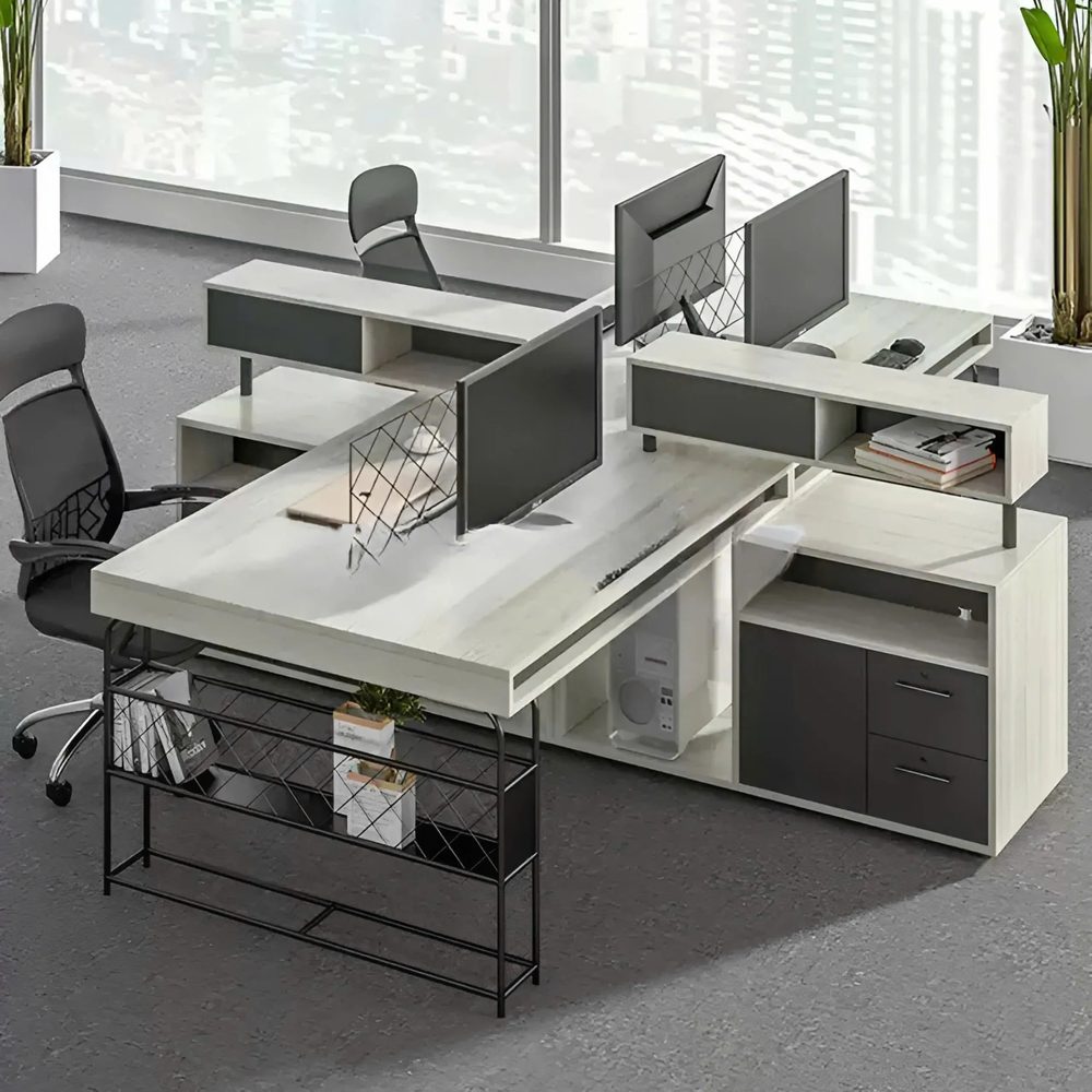 Cụm Bàn Làm Việc 4 Người Thiết Kế Đa Năng - BC64 1