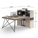 Cụm Bàn Làm Việc 2 Người Tối Ưu Không Gian - BC62 3