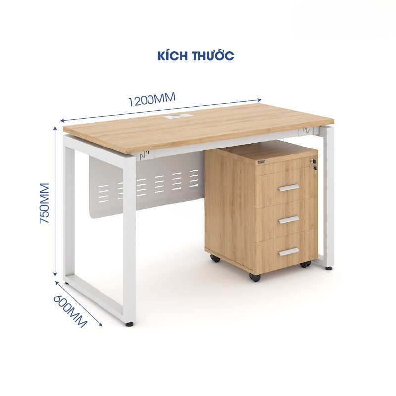 Bàn Làm Việc Văn Phòng Yếm Lửng - BLV54 3