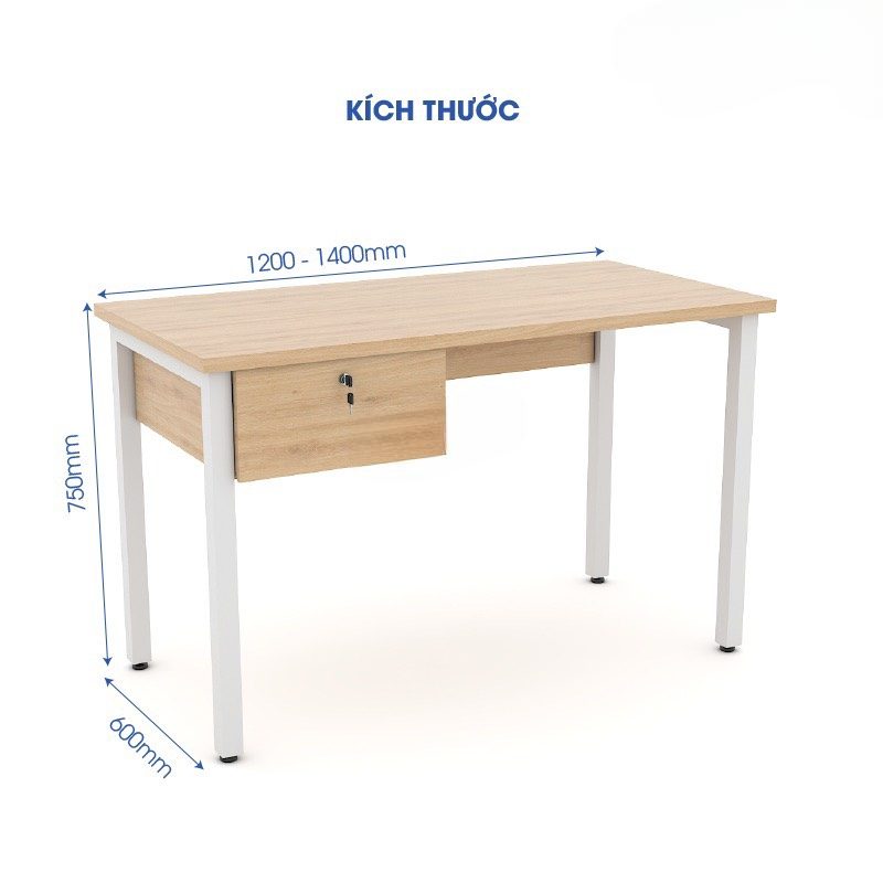 Bàn Làm Việc Chân Sắt Hộc Treo - BLV55 5