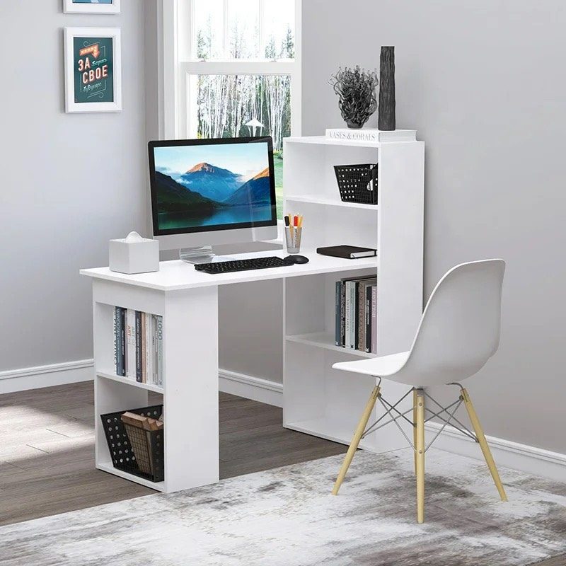 Bàn Làm Việc Văn Phòng Liền Kệ Giá Sách - BG20 4