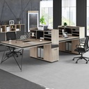 Cụm Bàn Làm Việc 4 Người Chân Sắt Hiện Đại - BC52 2