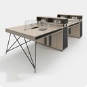 Cụm Bàn Làm Việc 4 Người Chân Sắt Độc Đáo - BC51 1