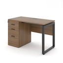 Bàn Làm Việc Gỗ Chân Sắt Liền Hộc - BLV60 1