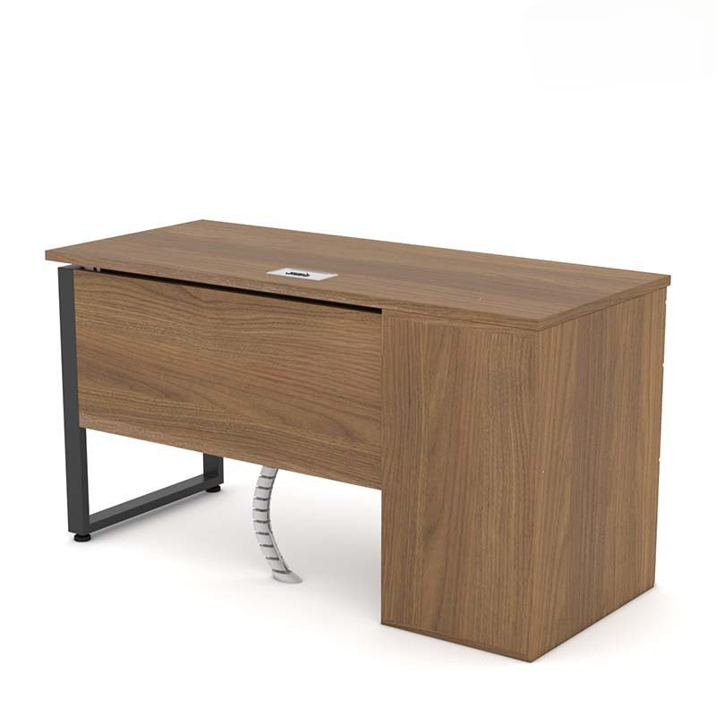 Bàn Làm Việc Gỗ Chân Sắt Liền Hộc - BLV60 2