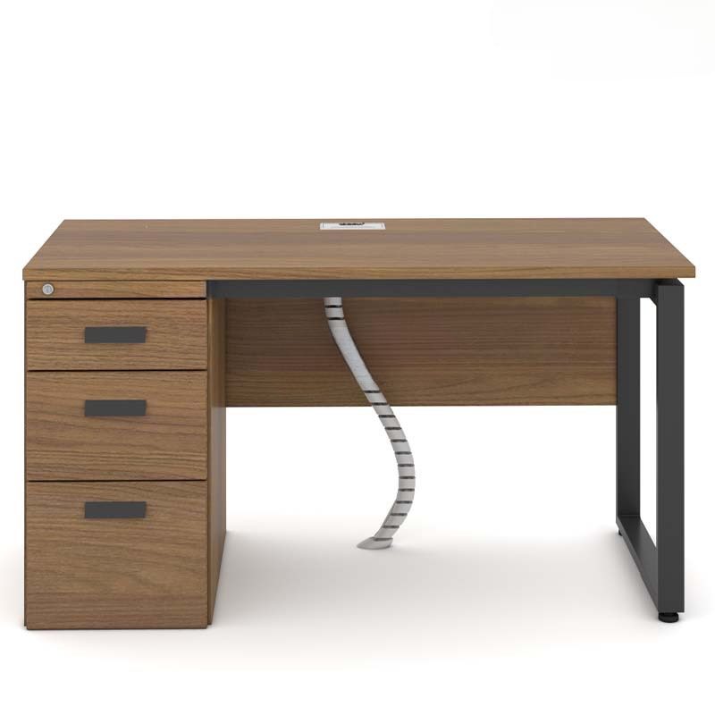Bàn Làm Việc Gỗ Chân Sắt Liền Hộc - BLV60 4
