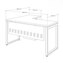 Bàn Làm Việc Góc L Có Yếm Che Lửng - BLV66 1