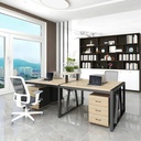 Cụm Bàn Làm Việc 4 Người Chân Sắt Sơn Tĩnh Điện 2m4 - BC50 2
