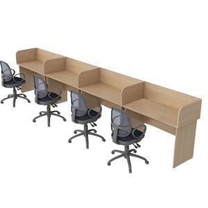 [BC123] Bàn Làm Việc Modul Vách Ngăn Gỗ 4 Chỗ Giá Rẻ - BC123